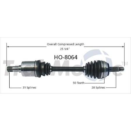 Surtrack Axle Cv Axle Shaft, Ho-8064 HO-8064